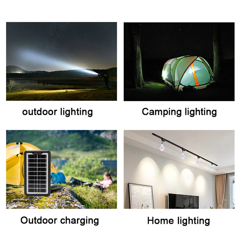 Solar Portable Lighting USB Charging Port Handheld Spotlight Torch Searchlight Portable Power Outdoor Emergency Power Camping