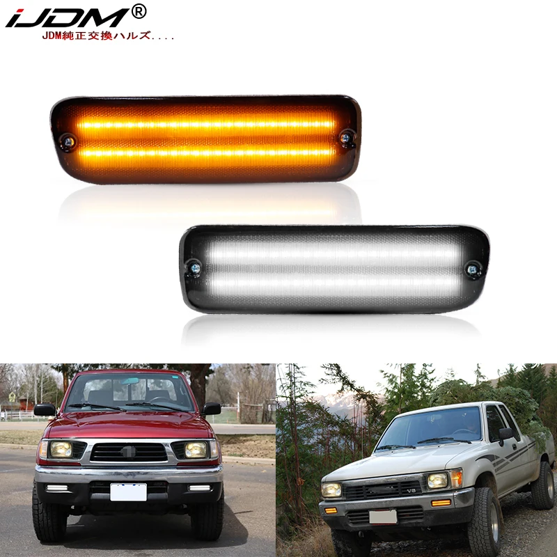 iJDM Amber/white LED Front Turn Signals For Toyota Tacoma 4WD For Toyota Tacoma DLX,RWD Front Turn Signals/Parking Driving Light