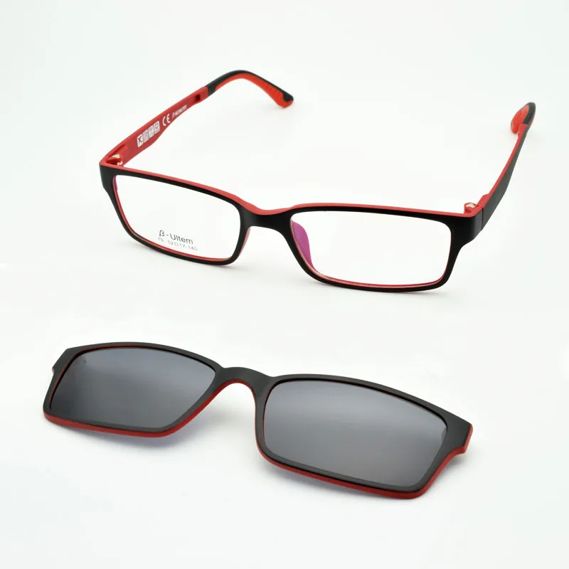B-Ultem Ultra-lighBt Tungsten Titanium Eyeglass Frame 3D Magnet Clips on Sunglasses Myopia Functional Glasses Polarized JKK 79