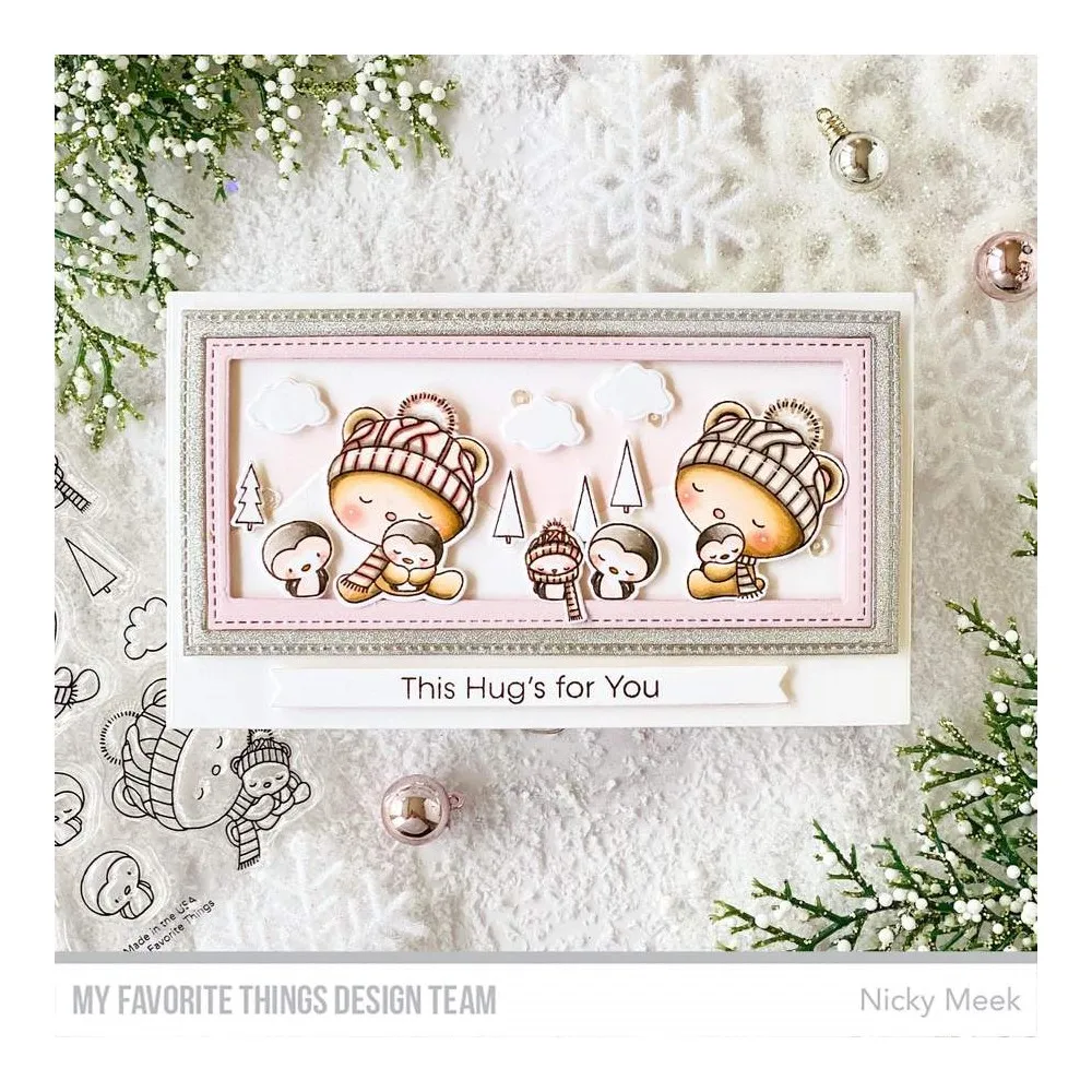 Warm Winter Hugs Cutting Dies Scrapbooking for New Arrival 2021 Clear Stamps Paper Making Embossing Frames Card Craft 4