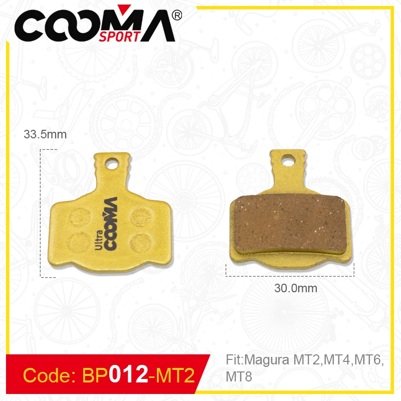 4 Pairs 8 Pcs Bicycle Bike Cycling Disc Brake Pads for SHIMANO SRAM AVID HAYES Magura Formula and Scooter, Gold