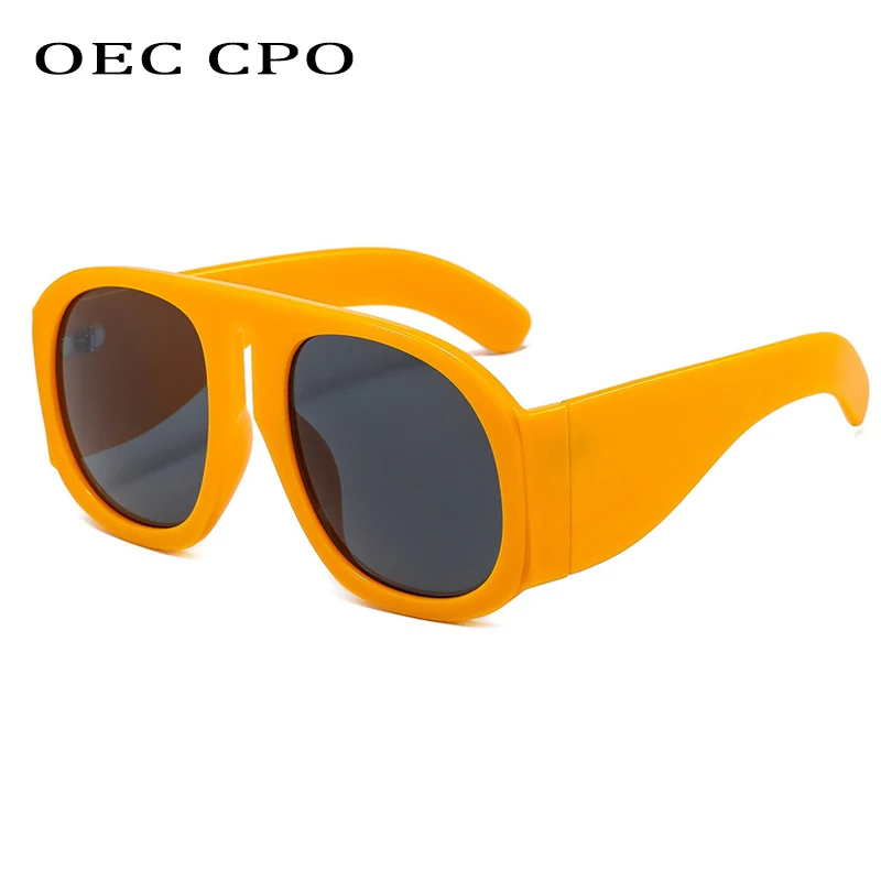 OEC CPO gafas De Sol cuadradas De gran tamaño para mujer, gafas De Sol Steampunk, Marco grande, lente degradada, gafas De Sol femeninas