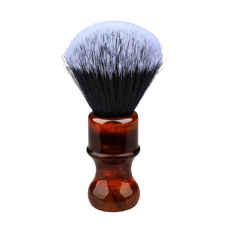 Shaving Brush Silvertip Synthetic Badger Hair with Resin Handle Anbbas for Men Professional Wet Shaving 24 mm Amber