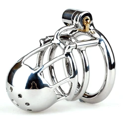 New 316L Stainless Steel Male PA Chastity Device,Penis Ring,Cock Cage with Plug,Penis Lock,Chastity Belt,Adult Sex Toys For Men