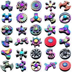 New Colorful Finger Top Zinc Alloy Hand Spinner Finger Top  Fidget Spinner Metal  Stress Reliever Fidget Toys  Spinner Ring