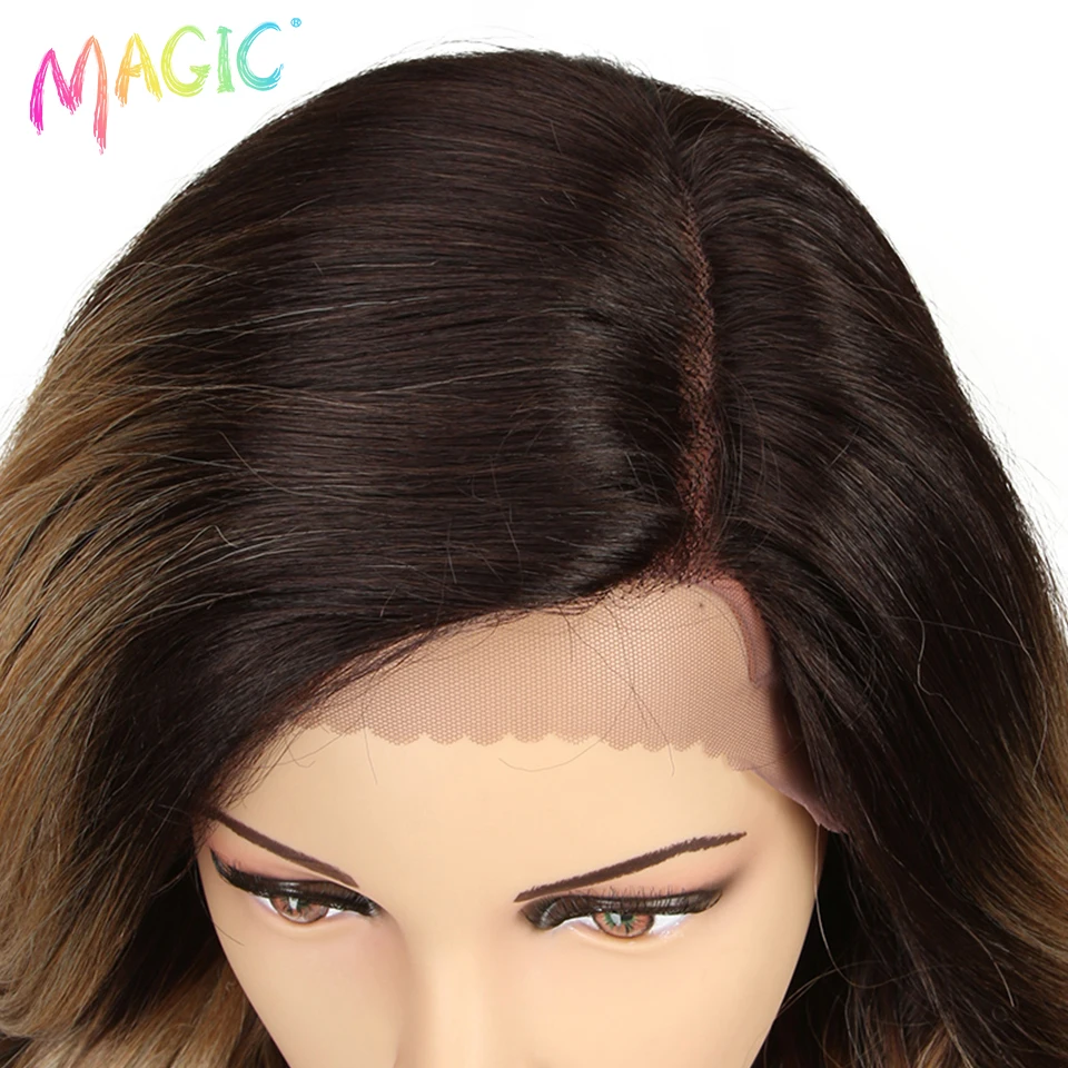 Magic Long Wavy Synthetic Hair Lace Part Wig 22\