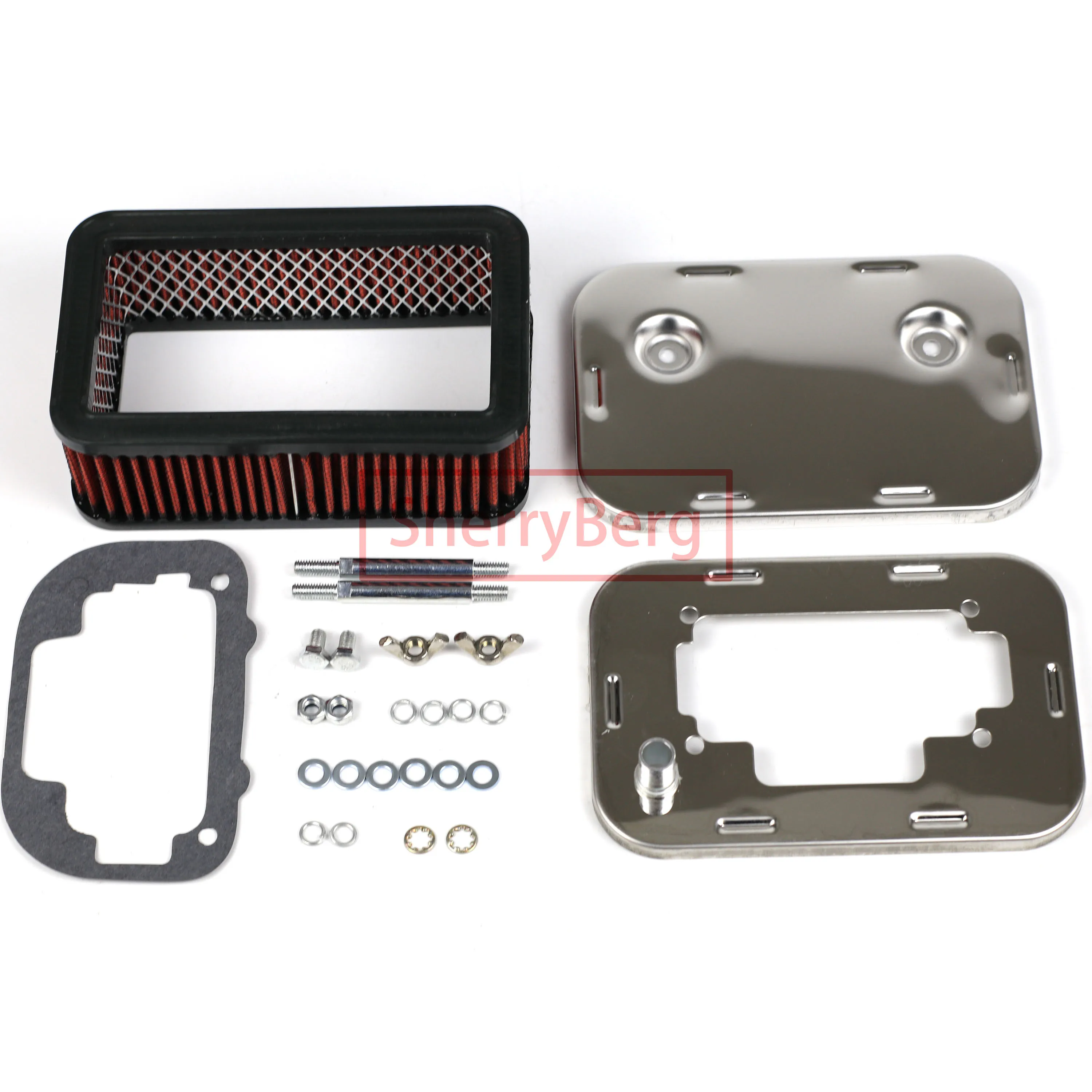 SherryBerg Fajs EMPI Weber DGES Carb Carburetor +  Adapter Plate Kit + Air Filter (Cleaner 65mm) Set for Mazda B2000 B2200