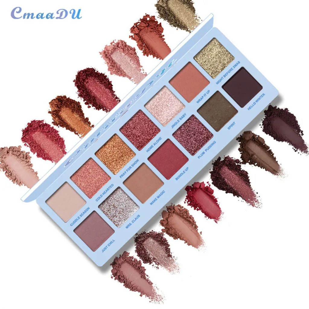 14 Color Matte Eye Shadow Palette Smoky Glitter Waterproof Long-lasting Make Up Pigment Makeup Nude Shining Eyeshadow Pallete