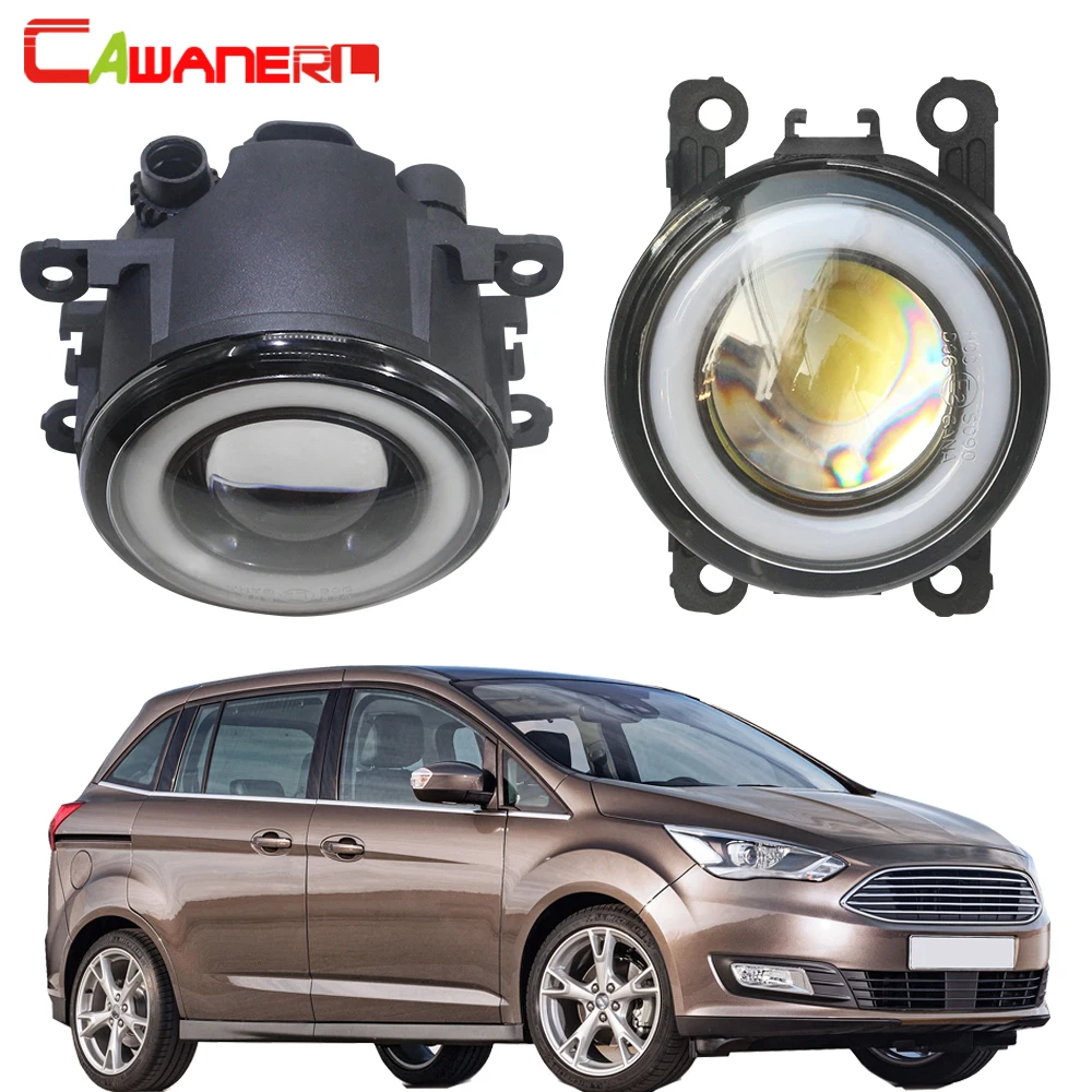 

Cawanerl For Ford Grand C-Max MPV 2010-2015 Car LED Fog Lamp COB Angel Eye DRL Daytime Running Light H11 3000LM 12V Styling