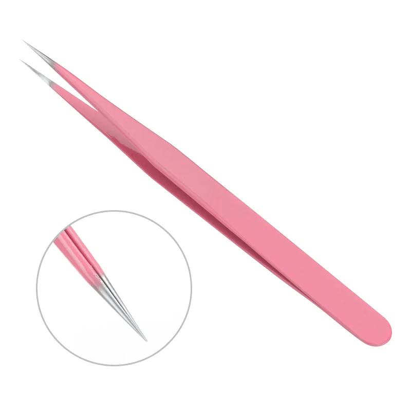 1Pc Professionelle Edelstahl Wimpern Pinzette 3D Volumen Lash Augenbraue Pinzette Graft Wimpern Verlängerung Frauen Make-Up-Tools – Detail 3