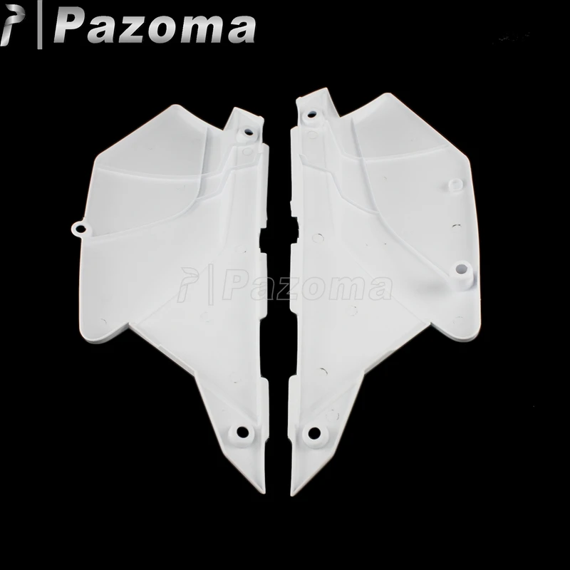 Motorcycle Off Road White Plastic Rear Side Cover Cowl Fairing Side Panel For Kawasaki KLX250/D-Tracker X 2008-2019 KLX250S/SF