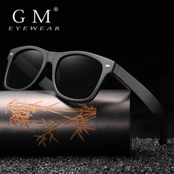 GM New 100% Real Wood Sunglasses Polarized Handmade Bamboo Mens Sunglasses Sun glasses Men Gafas Oculos De Sol Mader paper box