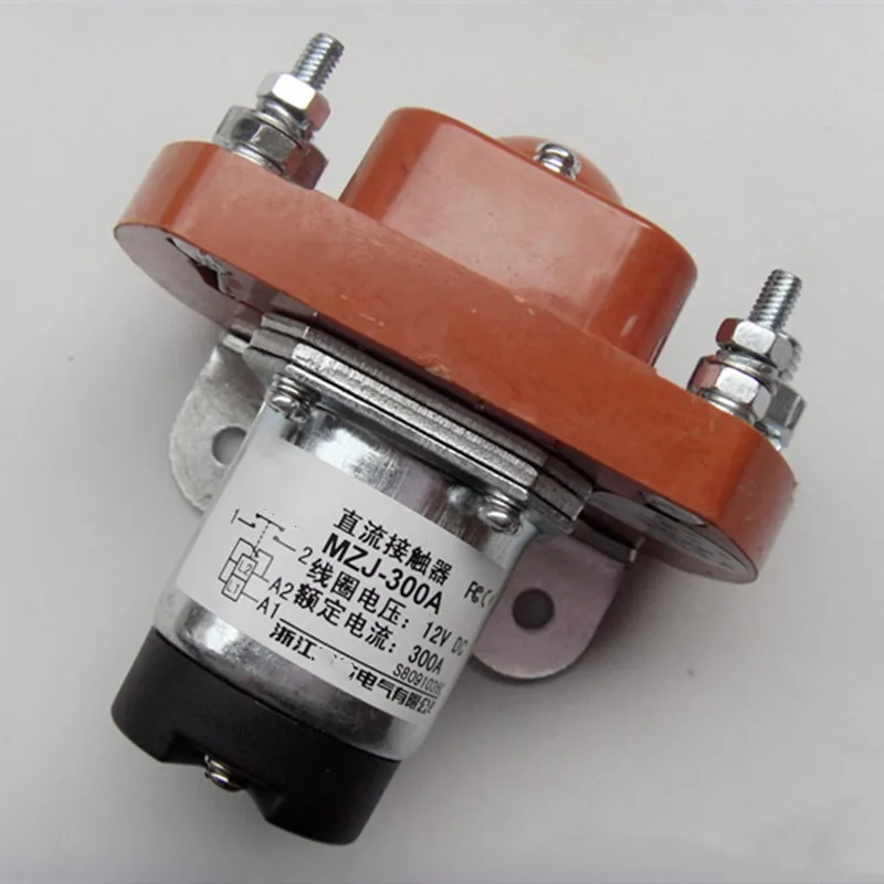 ZJ300A 1NO Normal-Open 12V 24V 36V 48V 60V 72V 300A DC Contactor for Motor Forklift Electromobile Grab Wehicle Car Winch