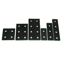 2pcs/lot  Black Joint Board Plate Corner Fastener Rectangle Bracket Aluminum Profile Connecting Plate without Bolts and Nuts