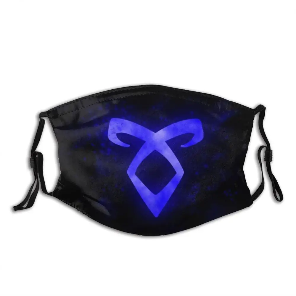 Glowing Blau Angelic Rune Shadowhunters Druck Waschbar Filter Anti Staub Mund Maske Shadowhunters Saveshadowhunters Sparen