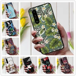 3D Emboss Flower Case For Sony Xperia 10 III Cover Cute Relief Case For Sony Xperia 1 III 5 III 10III Phone Case Coque Fashion