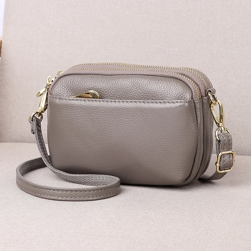 Genuine Leather Shoulder Bags for Women Messenger Crossbody Bag Luxury Handbag Fashion Ladies Shopping Totes Female Party Purse