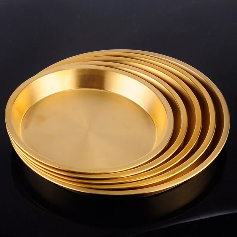 

supplies copper plate thickened pure copper steamed chicken plate multi-specification collection set bronze plate dessert plate