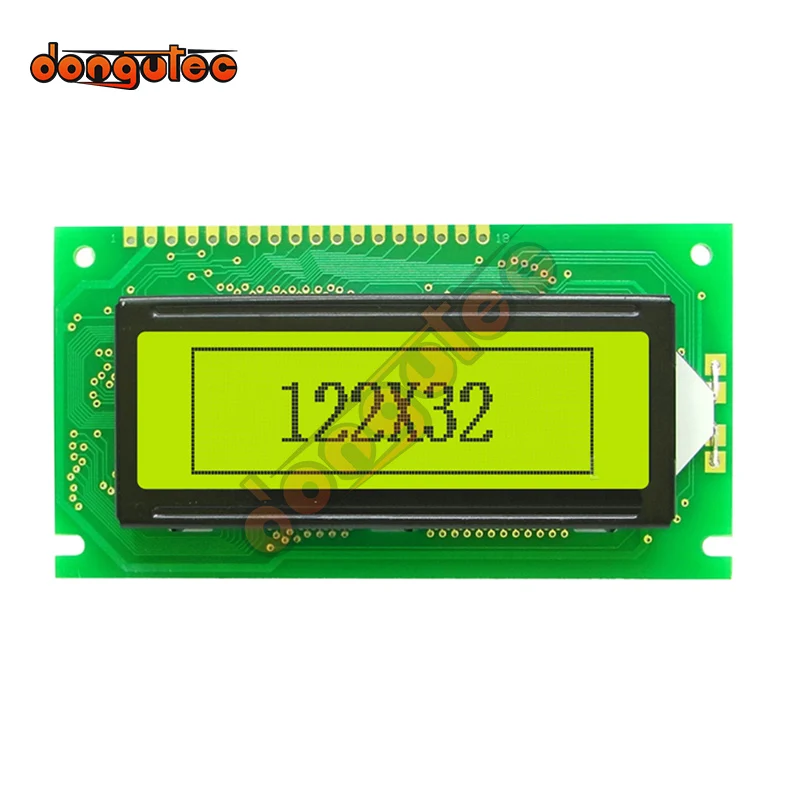 Módulo de pantalla LCD LCD12232, matriz de puntos 12232B, 122x32, pantalla azul/blanco/retroiluminado verde amarillo