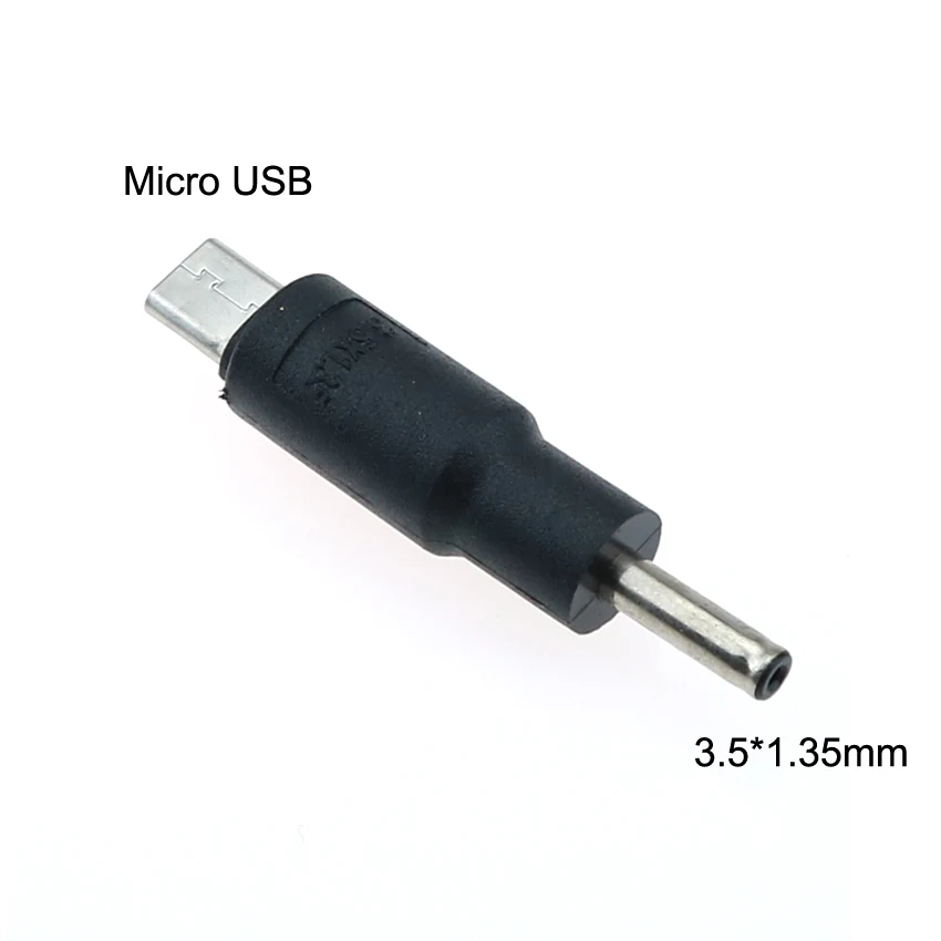 Yuxi ไมโคร USB ตัวผู้มาเป็น DC 5.5*2.5 5.5x2.1 1.7 4.8*1.7 4.0*1.7 3.5*1.35 3.0*1.1 2.5*0.7มม. อะแดปเตอร์ชาร์จไฟ DC สำหรับแล็ปท็อปตัวผู้