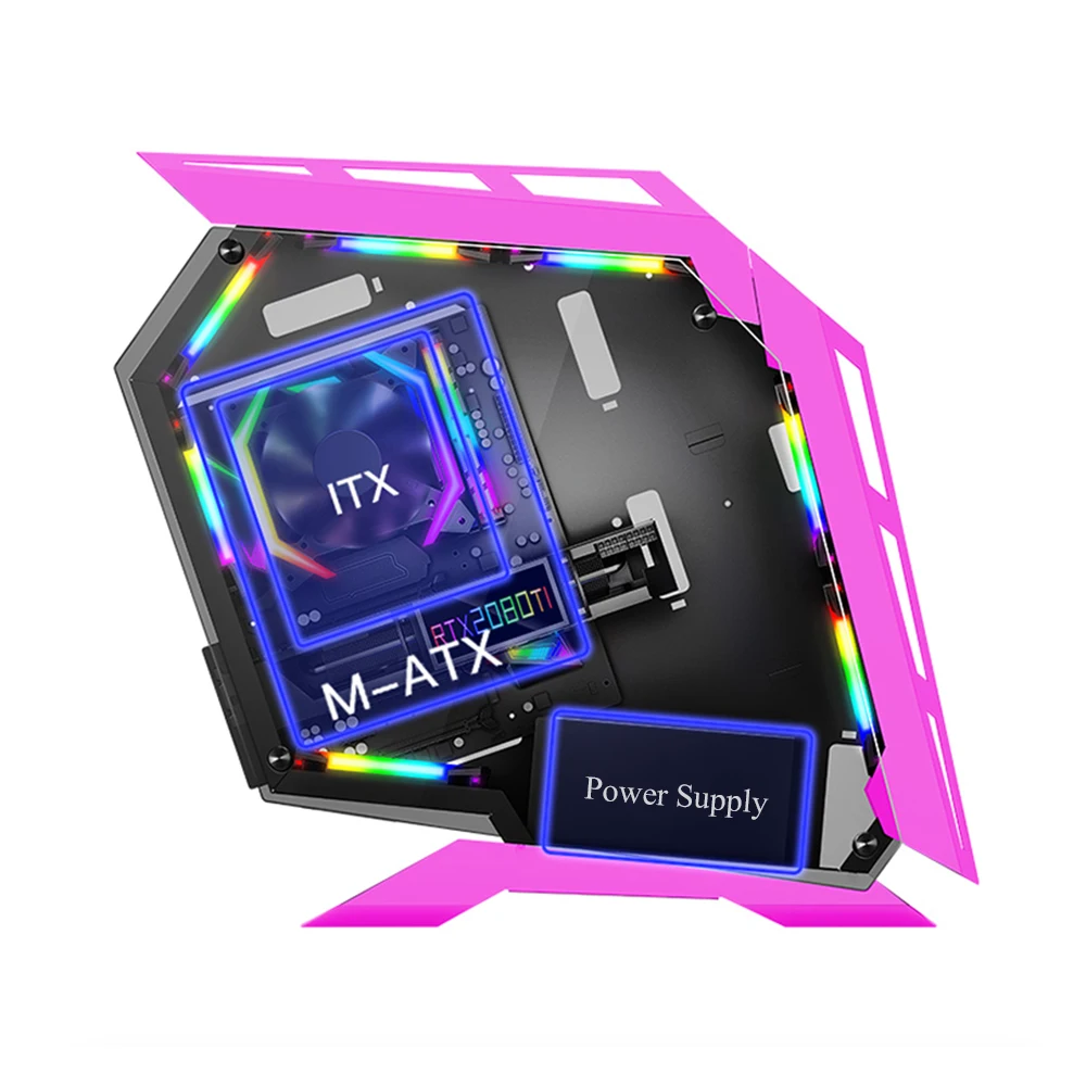 MATX Mohterboard DIY Fan Cooler Desktop Case Custmized Mide Tower Micro-ATX Gaming Computer Cases