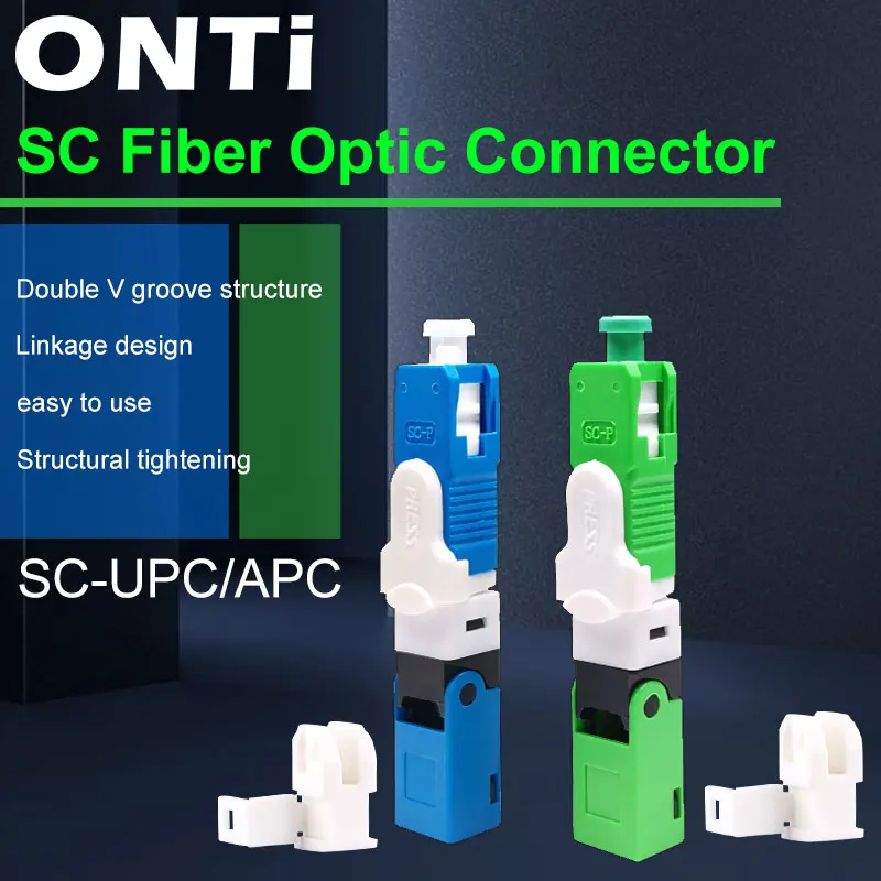 

ONTi Fiber Optic Quick Connector High Quality SC UPC SC APC FTTH 50/100/150/200/300pc Single Mode