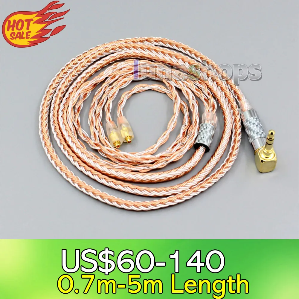 LN005795 2.5mm 3.5mm 4.4mm 4pole TRRS Balanced 16 Core OCC Silver Mixed Headphone Cable For W60 W50 W40 UM50 UM30 UM10