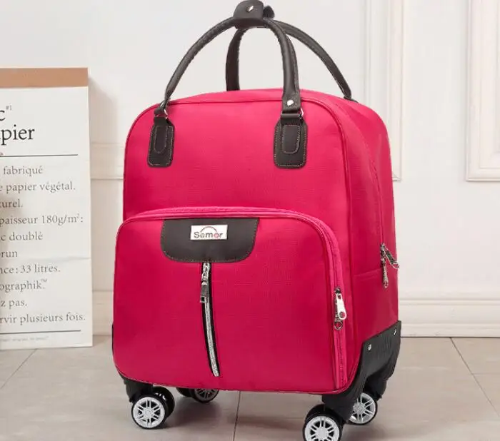 women wheeled Bags rolling luggage backpack women trolley backpack Luggage bags travel Trolley Bags on wheels Trolley Suitcase