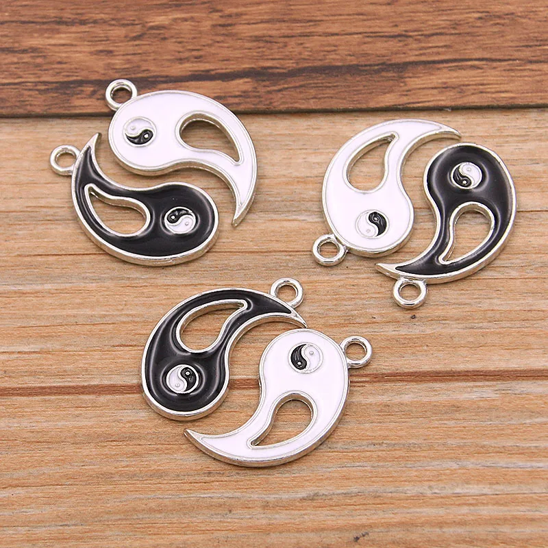 5 Pairs 16*27mm Alloy Metal Drop Oil Hollow Out Gossip Charms Pendant For DIY Bracelet Necklace Jewelry Handwork Making