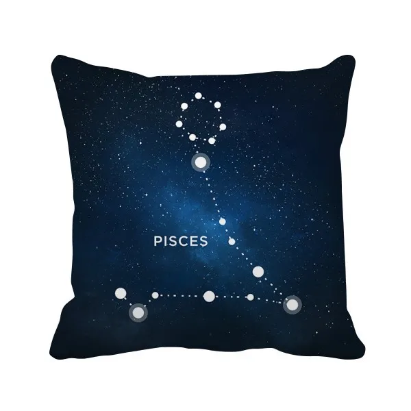 

Pisces Constellation Zodiac Sign Throw Pillow Square Cover