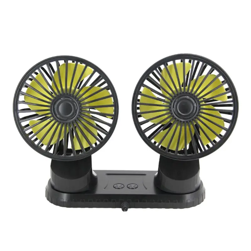 Dual Head Car Dashboard USB Fan Three Speed Control USB Fan for SUV Boat Office Q81F