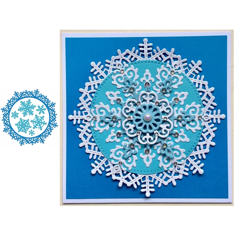 

Delicate Snowflake Coverplate Scrapbook Die Cuts Snowflake Background Metal Cutting Dies New 2020 Diy Scrapbooking Album Paper