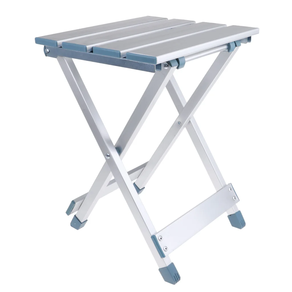 Ultralight Portable Aluminum Alloy Outdoor Folding Stool Fold Up Chair Outdoor Fishing Camping Tools for Outside Heavy Duty