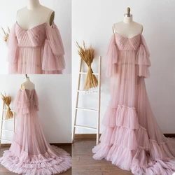 Ladies Sleeveless Strapless Back Banded Robe See-through Tailing Photography Long Dress Nightgown