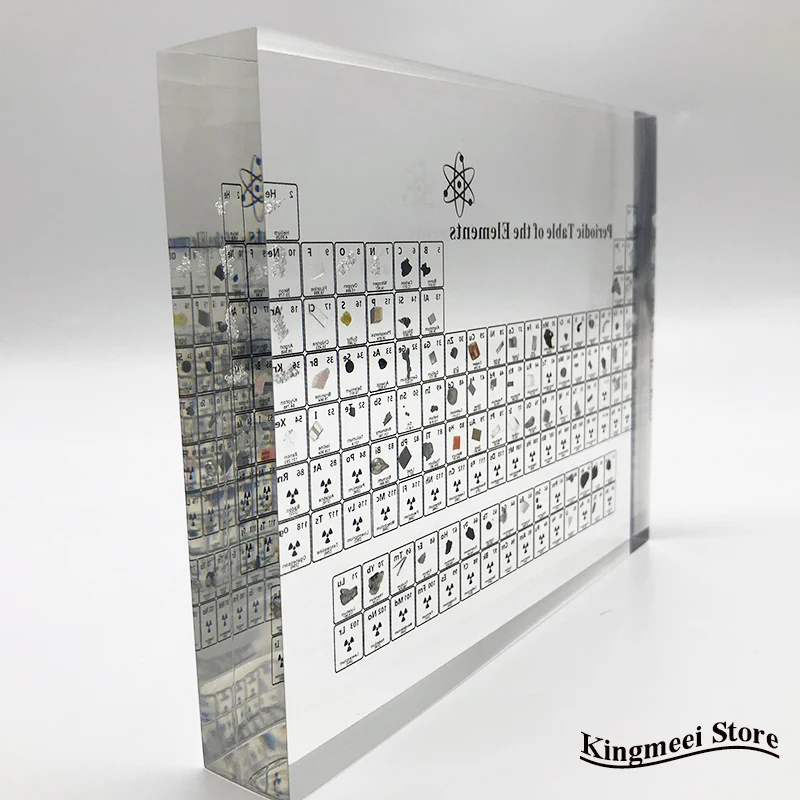 Large Stock Acrylic  Periodic Table  Chemical Periodic Table Acrylic Crystal Physical Periodic Table Gifts  Real Elements inside