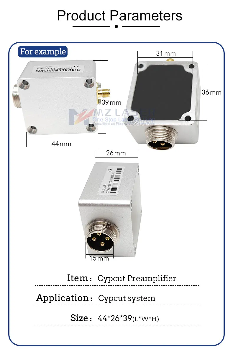 Amplifier Line BCS100 Cypcut System Fiber Laser Cutting Machine Quad Cable Optical Fiber Amplifier EDFA Height Controller