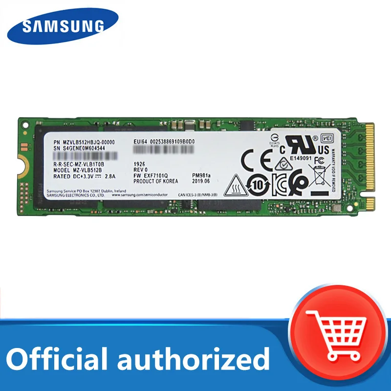 

SAMSUNG SSD M.2 PM981A 256GB 512GB 1TB Internal Solid State Drives M2 NVMe PCIe 3.0x4 Laptop Desktop SSD