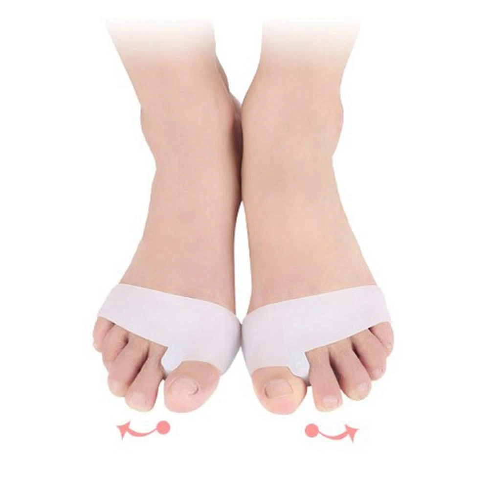 

Clearance 2pcsSilicone Gel Hallux valgus Toe Protector Breathable Separation Aligner Non-slip Shock Absorbing Cushion Foot