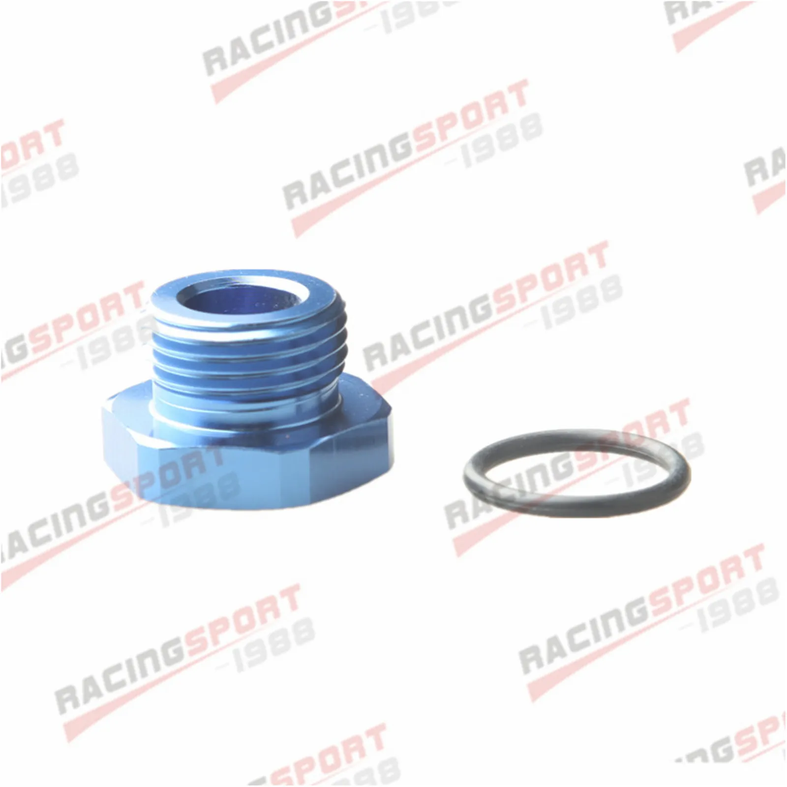 

S+ 3AN 4AN 6AN 8AN 10AN 12AN 16AN Aluminum Flare Plug Fitting With O Ring Seal Black/Blue