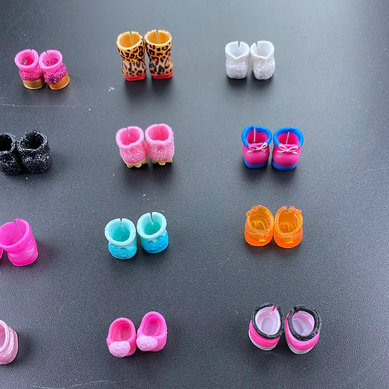 6 pairs dolls Original Shoes Accessories Dress Suit for LOLs 8 cm Big Sister Dolls Kid Gift Toys
