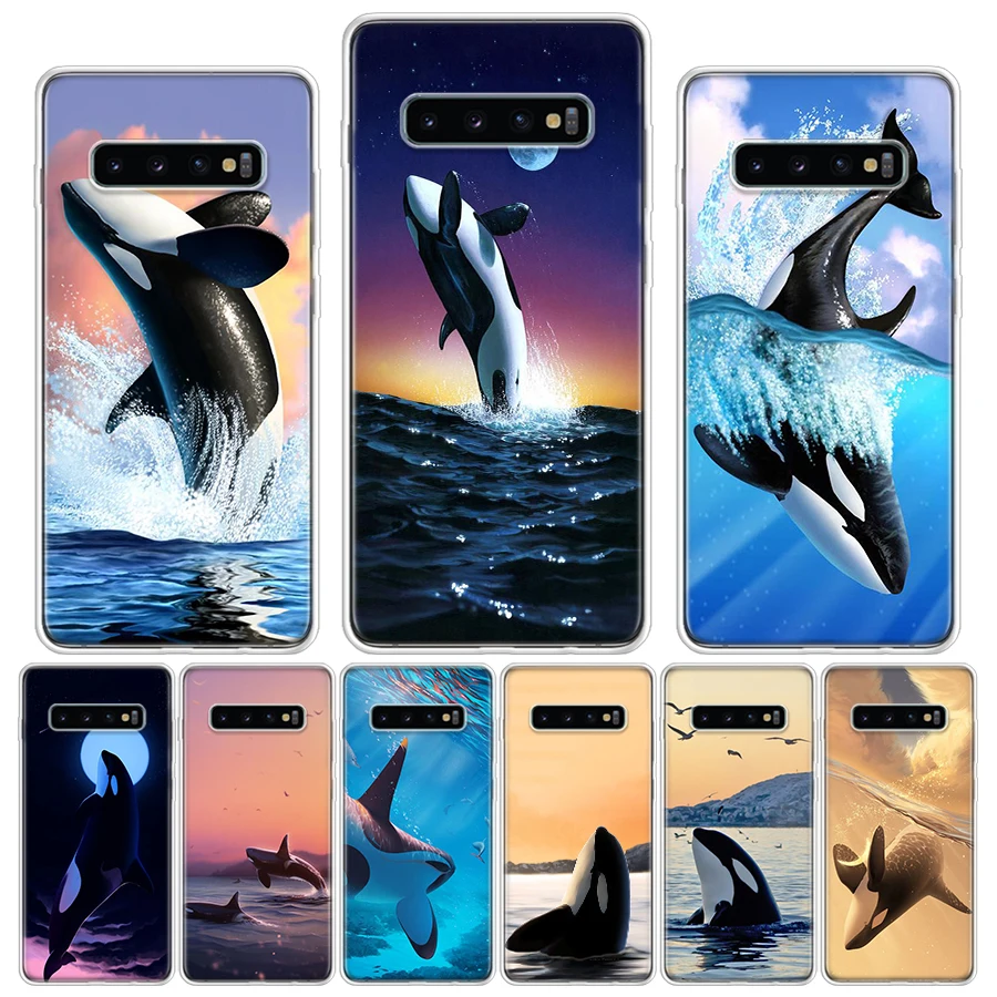 Sea Orcinus Orca Phone Case For Samsung Galaxy S21 S20 FE S22 S23 S24 Ultra S10 Plus S9 + S8 S10E Soft Cover Shell Coque