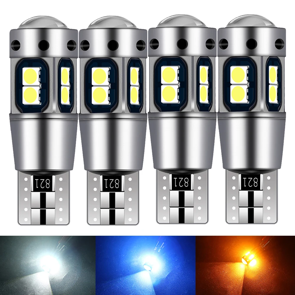 

4PCS New T10 W5W Super Bright High Quality LED Wedge Parking Bulbs Car Dome Reading Lamps WY5W 168 501 2825 Auto Turn Side Light