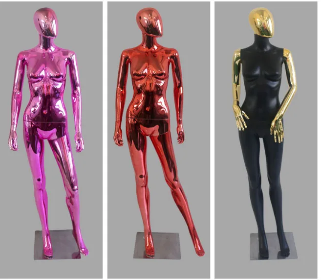 New Style Electroplated Mannequin Full Body Shiny Model Factory Customized