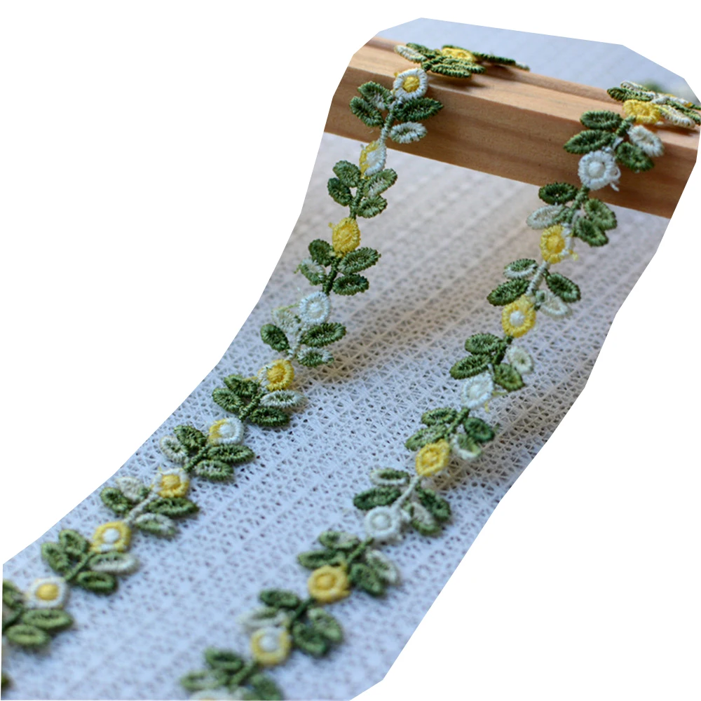 AHYONNIEX  DIY Supplies Handmade Soft Flower Lace Trim Belt Hair Accessories 1.5cm x 1 yard