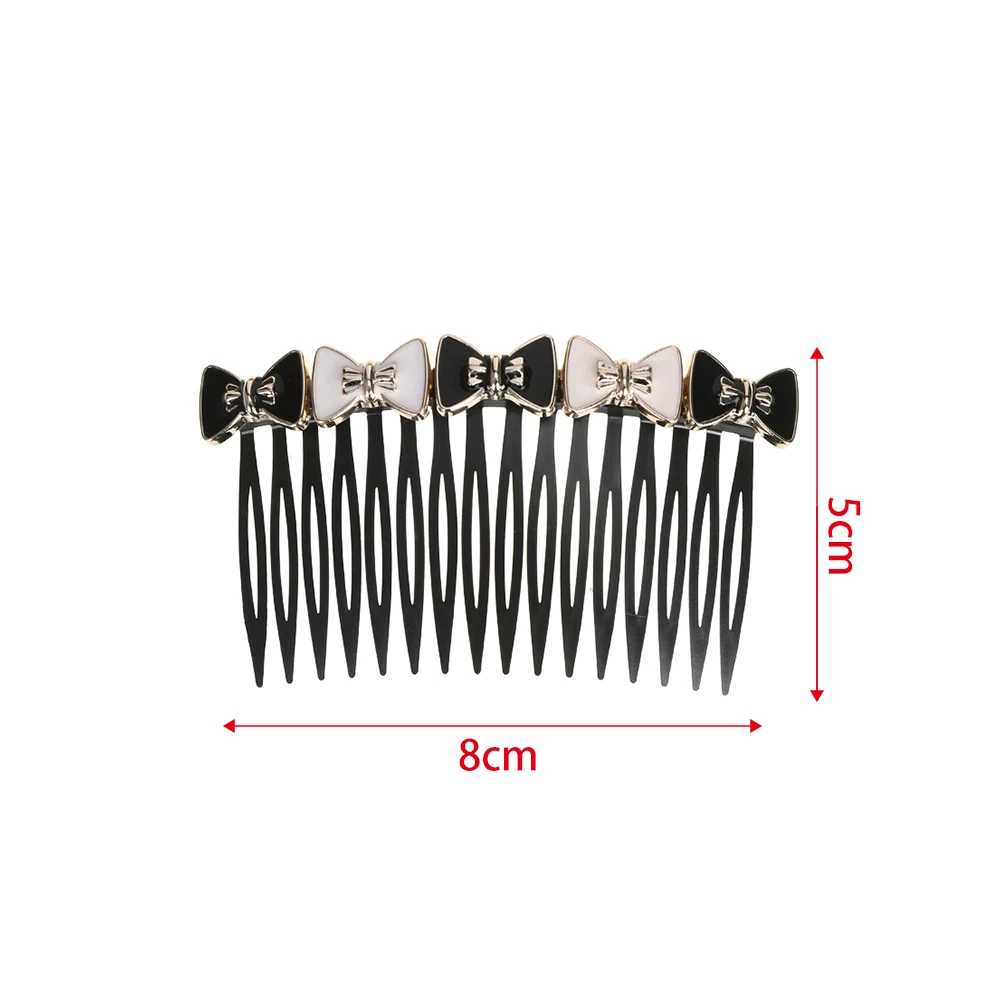 Haimeikang Fashion Ponytail Clip Hair Combs Women Rhinestone Pearl Barrettes New Hair Maker Bun Hair Accessories Hairpins