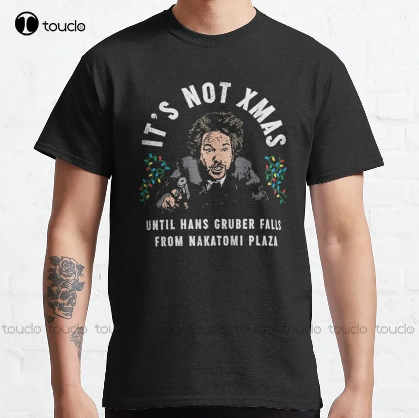 Christmas - Hans Gruber - Die Hard nakatomi plaza christmas Classic T-Shirt red shirt Custom aldult Teen unisex digital printing