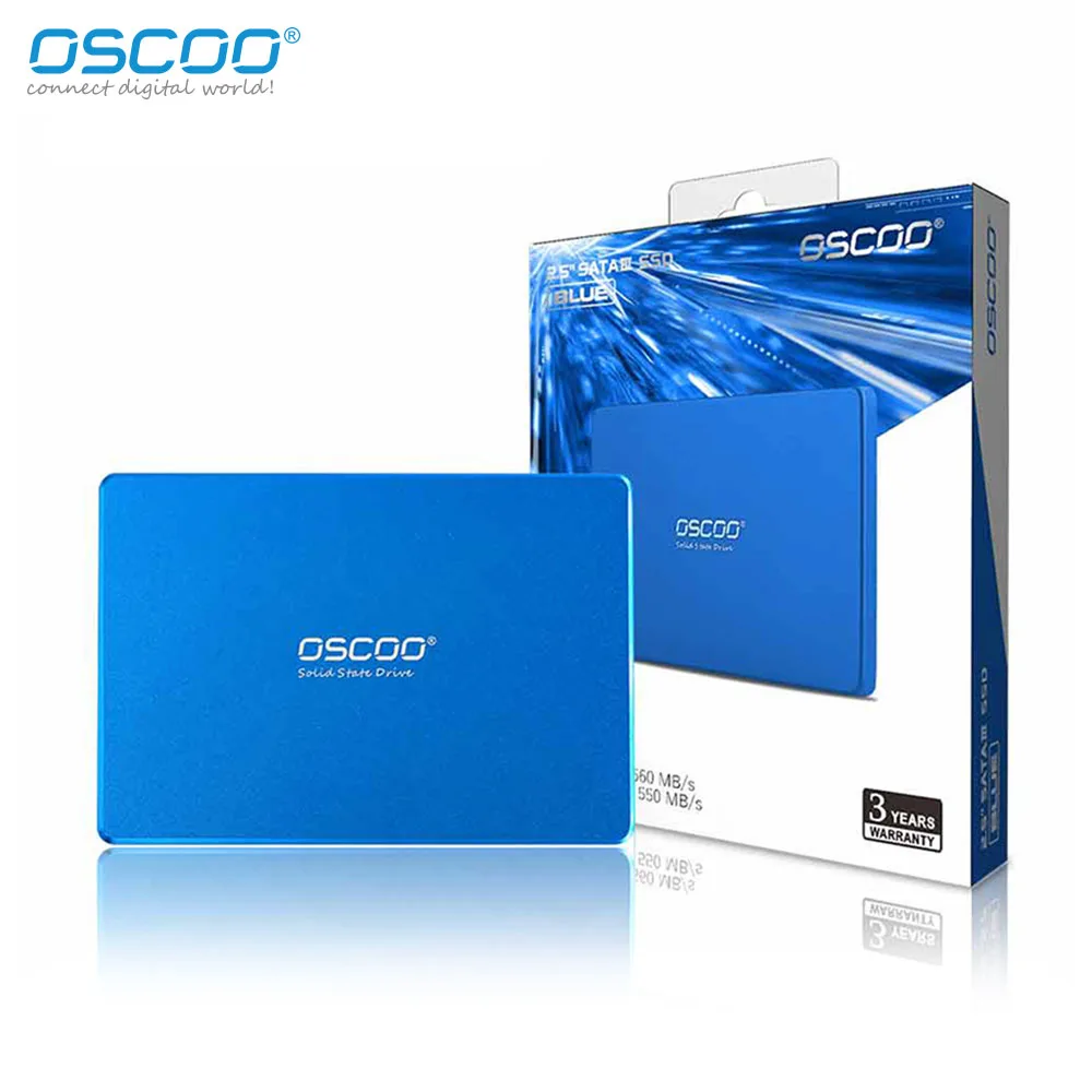 Disco Duro SSD SATA3, 512GB, 256GB, 128GB, Interno, azul sólido, para ordenador, Notebook y PC