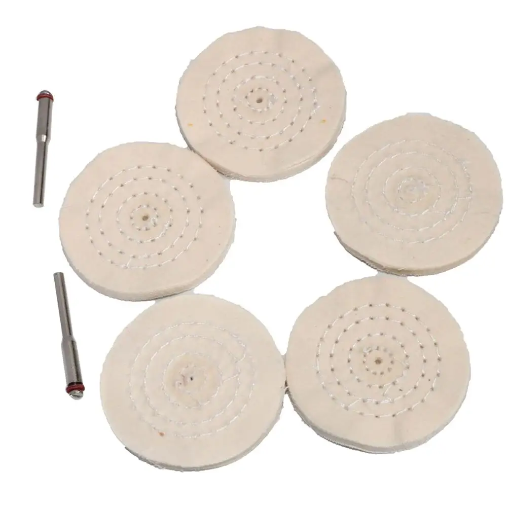코튼 천 그라인딩 샌딩 헤드 연마 버핑 휠 Dremel 드릴 용, 3mm 생크 코튼 실 연마 미니 브러시