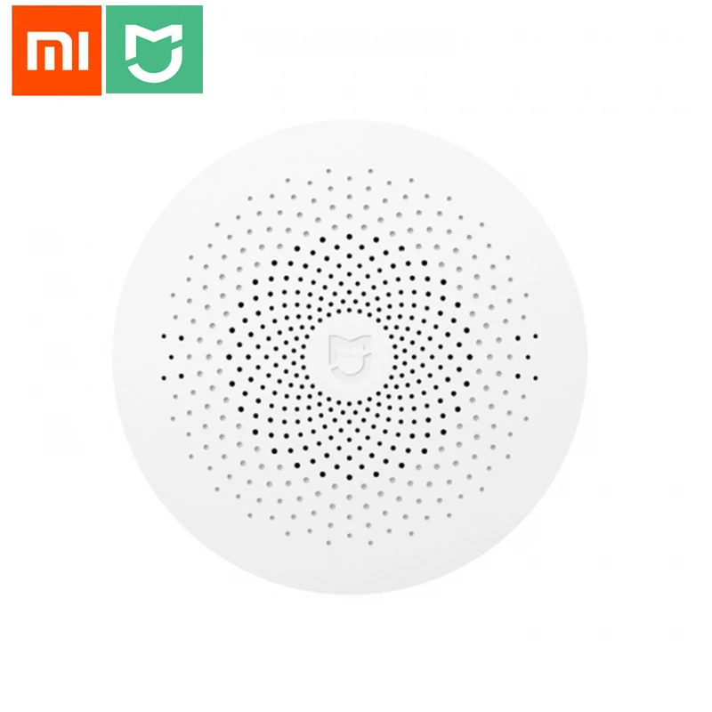 Xiaomi Mijia Gateway 2 스마트 홈 키트 게이트웨이 허브 경보 시스템 제어 라디오 Yi Camers 도어 센서 벨 온도 패키지 없음