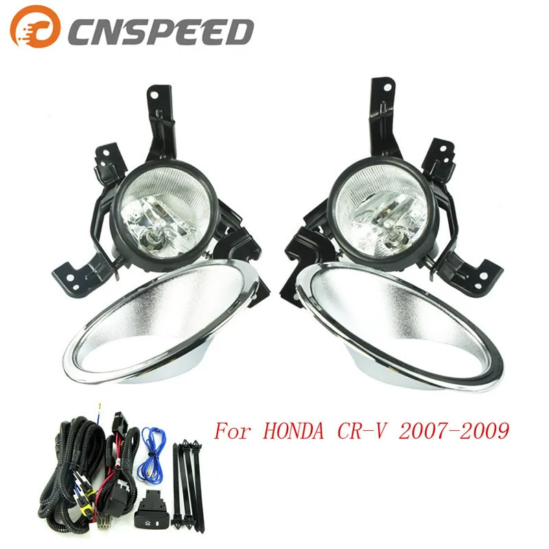 

CNSPEED Fog light for HONDA CRV CR-V 2007 2008 2009 fog lamps Clear Lens Bumper Fog Lights Driving Lamps YC100586-CL